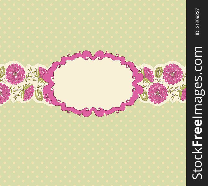 Template Frame Design For Greeting Card .