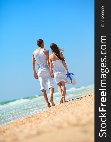 Young couple on the beach