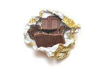 Broken Chocolate Bar Stock Image