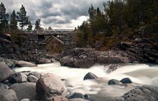 Bridge With River In Norway Royalty Free Stock Photos Bridge With River In Norway Royalty Free Stock Photos
