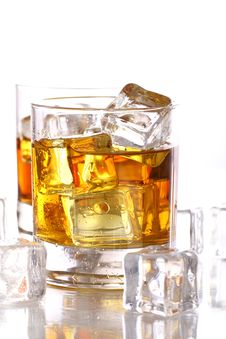 Glasses With Cold Whiskey Stock Image Glasses With Cold Whiskey Stock Image