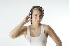 Listening To Music Stock Images
