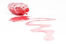 Bottle Of Pink Nail Polish Royalty Free Stock Images