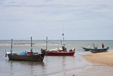 Fishing Boats And Sea In Thailand Stock Photography Fishing Boats And Sea In Thailand Stock Photography