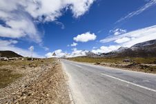 Tibet: Road In The Himalayas Stock Images Tibet: Road In The Himalayas Stock Images
