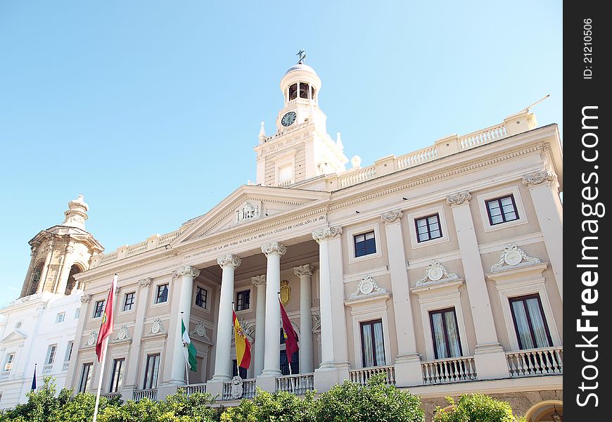 City Hall in Cadiz - Spain. City Hall in Cadiz - Spain