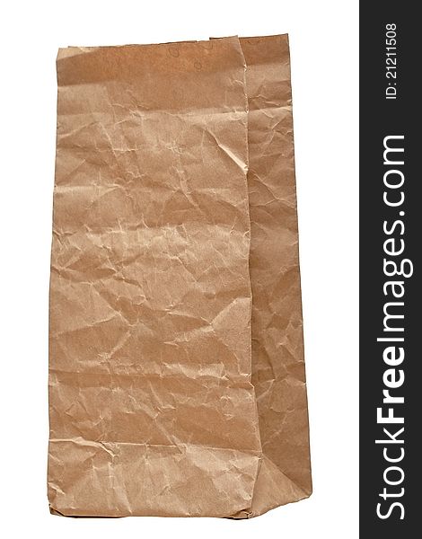 Paper bags on white background