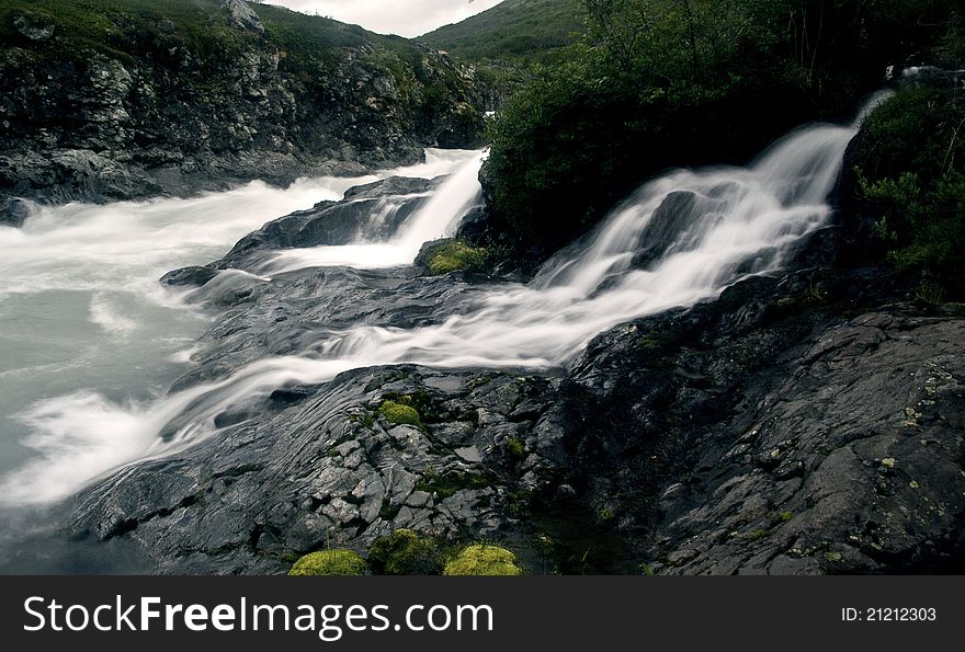River in Norway mountain. jotunheimen