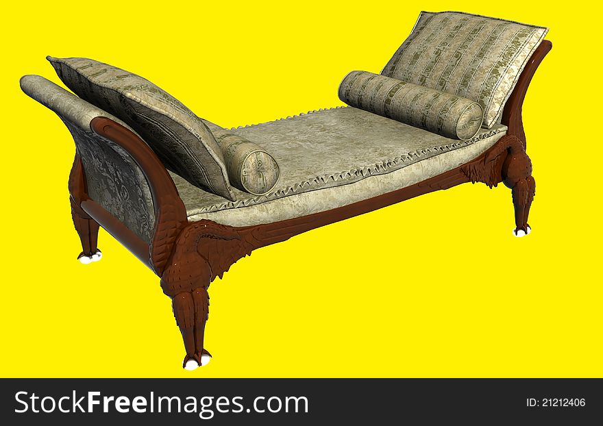 Classic Sofa 3D Rendering