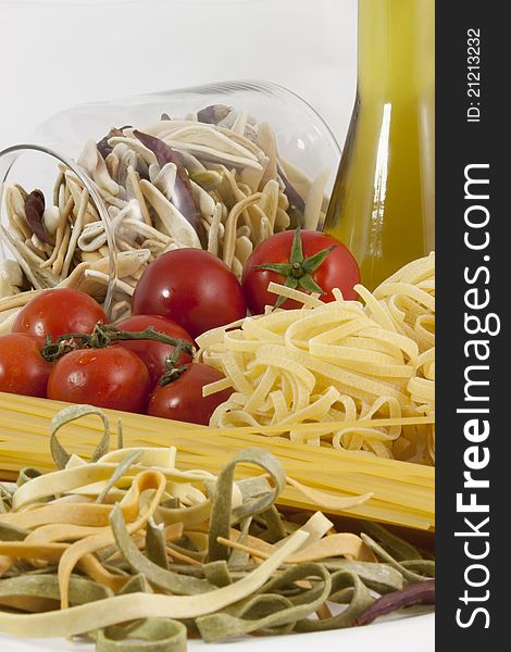 Compositions of tasty and healthy italian cuisine. Compositions of tasty and healthy italian cuisine
