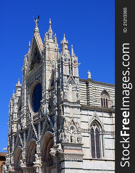 The Cathedral of Siena is a medieval church in Siena, Italy. The Cathedral of Siena is a medieval church in Siena, Italy