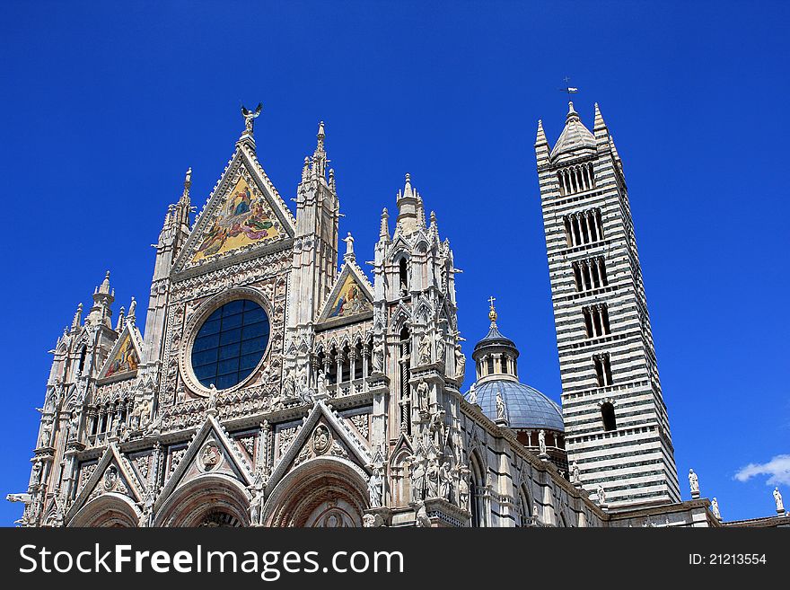 The Cathedral of Siena is a medieval church in Siena, Italy. The Cathedral of Siena is a medieval church in Siena, Italy