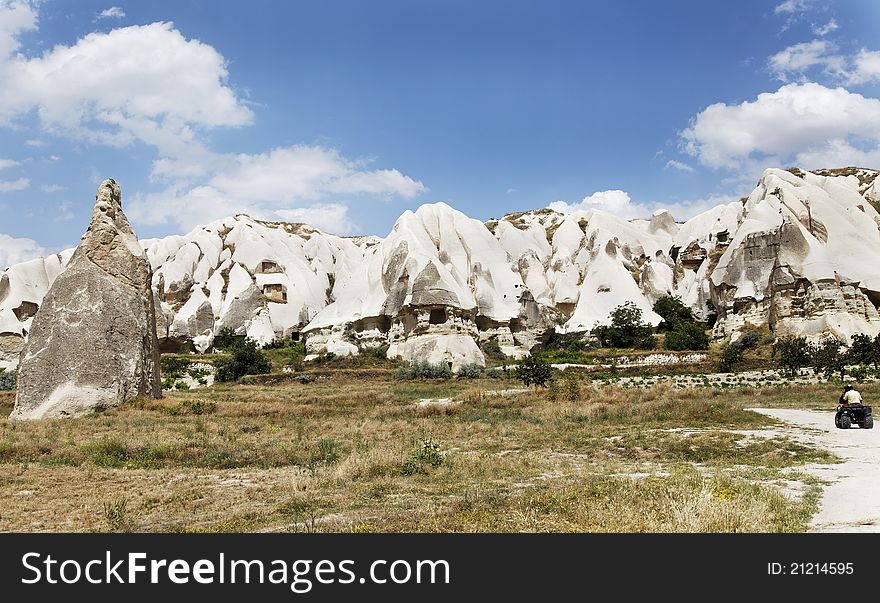 Quad dirt traking in Cappadocia terrain