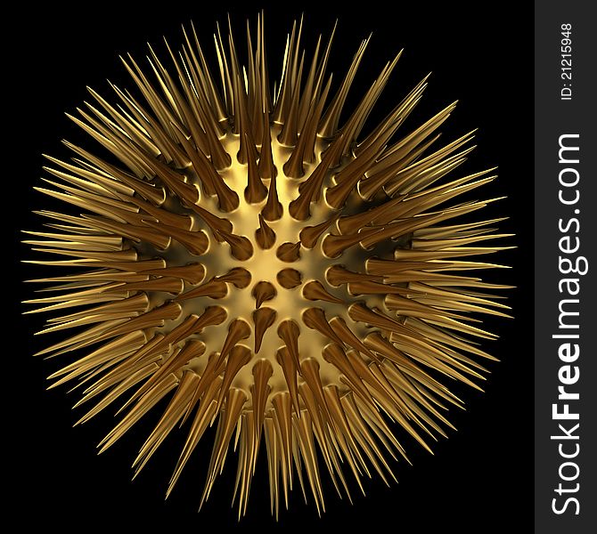 Abstract illustration of VIRUS in 3d