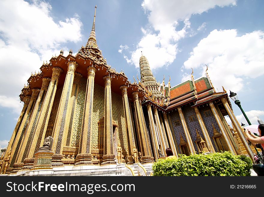 The royal Thia temple in area of the King palace in heart of Bangkok. The royal Thia temple in area of the King palace in heart of Bangkok
