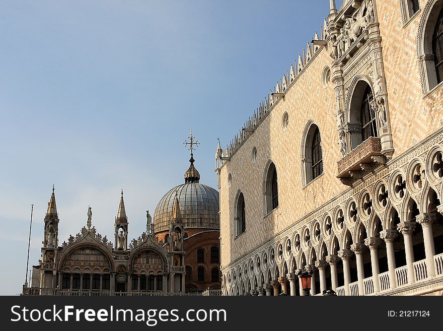 Saint Mark basilica and Doge's palace, Venice, Italy