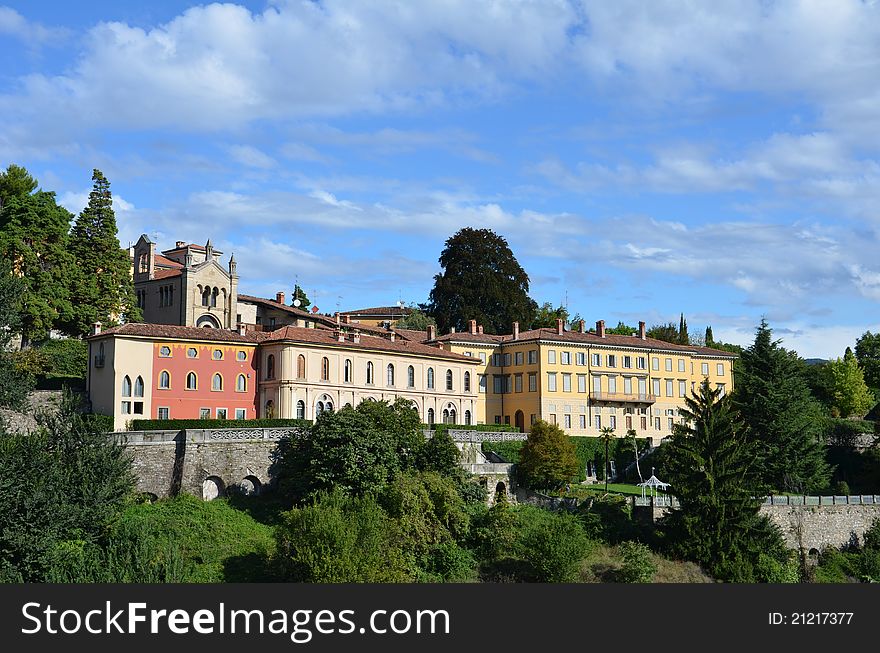 Storical Building site in Old Town, Bergamo Italy. Storical Building site in Old Town, Bergamo Italy