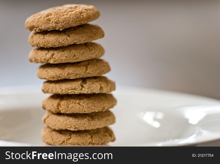 Cookies Tower in white plate