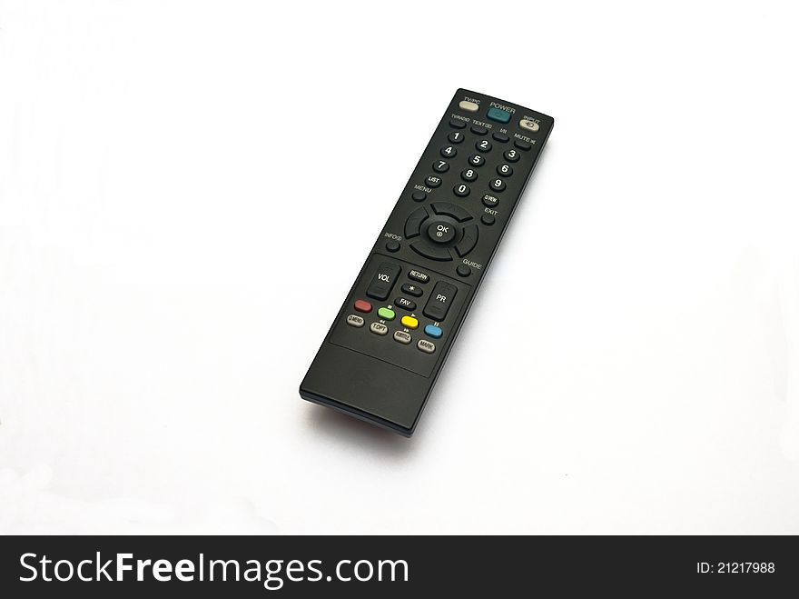 TV Remote Control on a white background