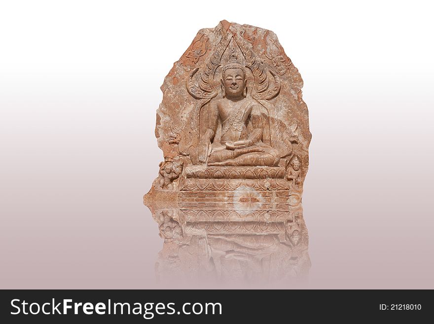 Quartz budha sculptures  with reflection