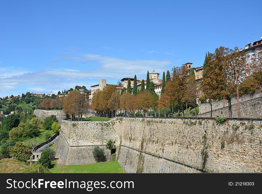 The Wall in Old Town, Bergamo Italy. The Wall in Old Town, Bergamo Italy