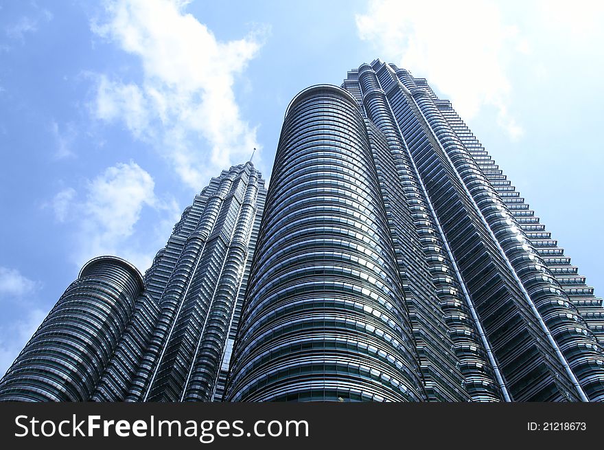 Twin Towers in Kuala Lumpur, the Tallest twin buildings in the world.