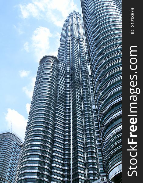 Twin Towers in Kuala Lumpur, the Tallest twin buildings in the world.