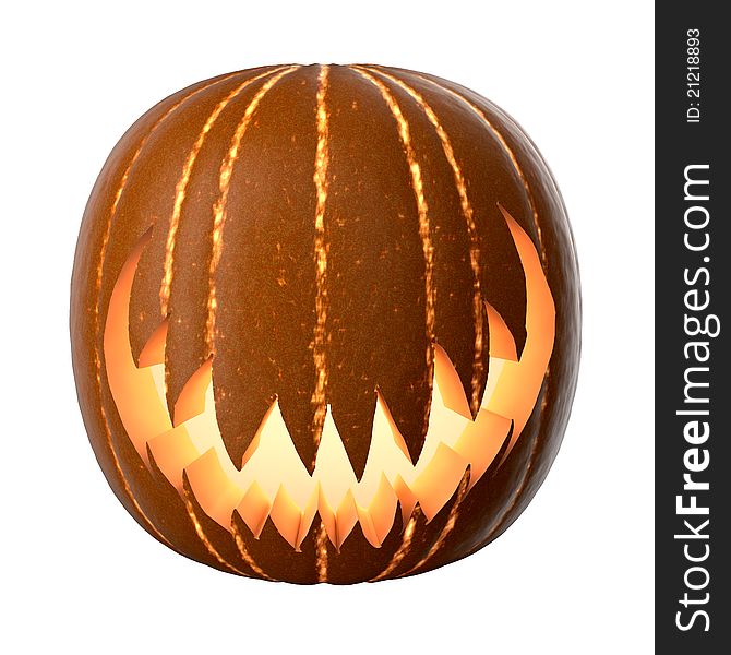 Front view of pumpkin was made in 3D Max. Front view of pumpkin was made in 3D Max