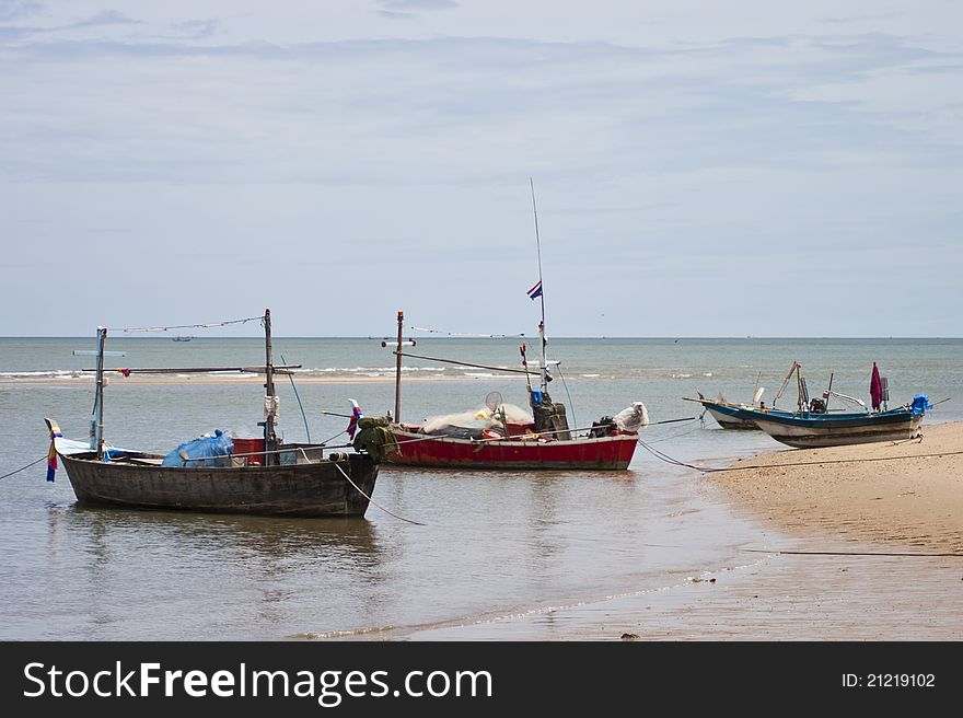 Fishing Boats And Sea In Thailand