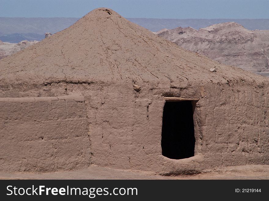 Aboriginal cabin in Atacama desert. Aboriginal cabin in Atacama desert