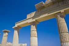Ancient Temple Of Lindos Stock Photos Ancient Temple Of Lindos Stock Photos