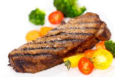 Grilled Gourmet Steak With Broccoli,Cherry Tomato Royalty Free Stock Photo Grilled Gourmet Steak With Broccoli,Cherry Tomato Royalty Free Stock Photo