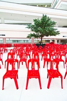 Red Empty Chairs Royalty Free Stock Image
