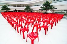 Red Empty Chairs Royalty Free Stock Photo