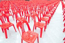 Red Empty Chairs Conference Room Royalty Free Stock Photography