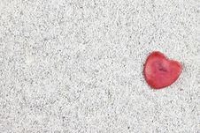 The Heart In The Sand Royalty Free Stock Image