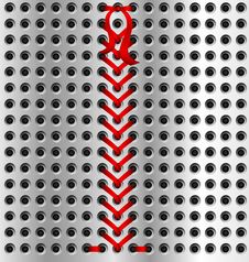Metal Sheet And Red Tape Royalty Free Stock Images Metal Sheet And Red Tape Royalty Free Stock Images