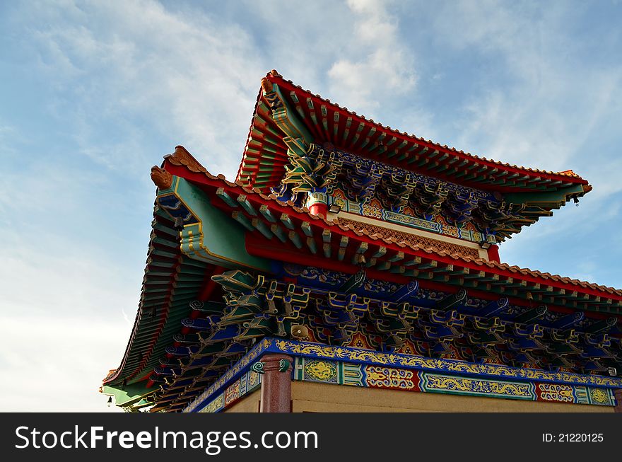 Colorful lengnoeiyi chinese temple in bangkok. Colorful lengnoeiyi chinese temple in bangkok