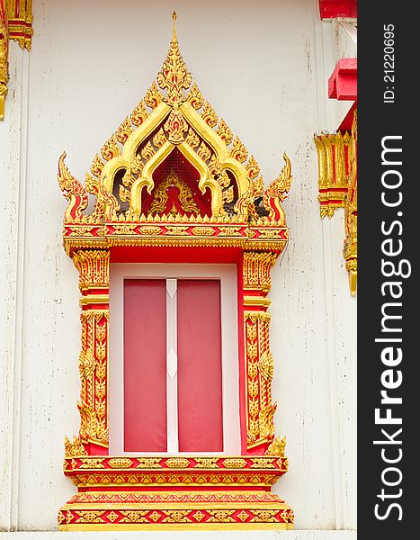 Traditional Thai Style Window Temple