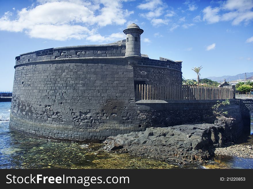 15th century fort in harbour of santa cruz. tenerife. 15th century fort in harbour of santa cruz. tenerife