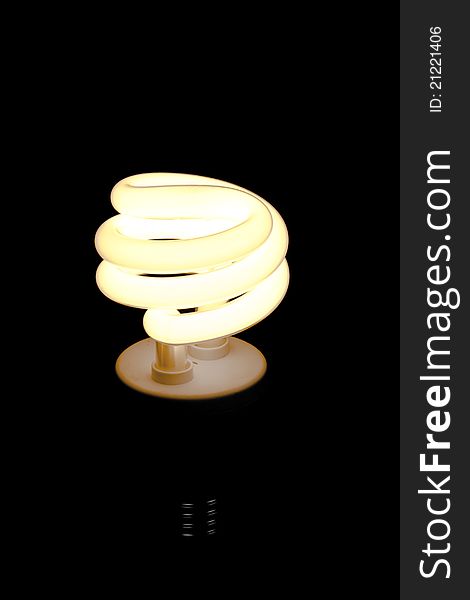 Eco friendly fluorescent light bulb. Eco friendly fluorescent light bulb