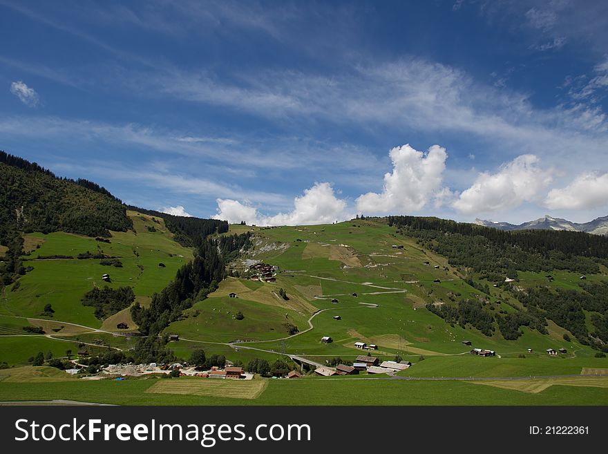 Mountains switzerland landscape with cloude. Mountains switzerland landscape with cloude