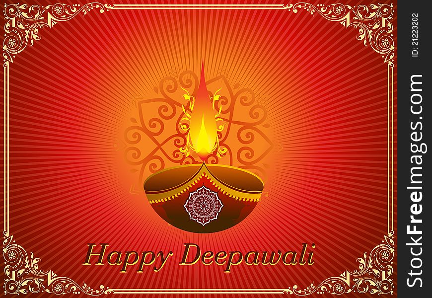 Happy Deepawali Greeting Card