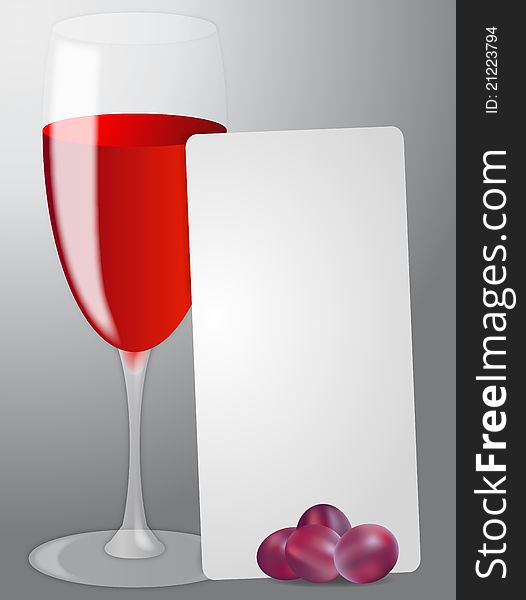 Illustration of list red wine