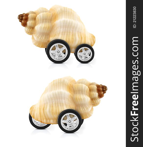 Snail on wheels