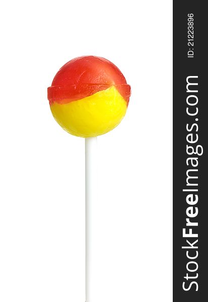 Candy lollipop on a white background. Candy lollipop on a white background.