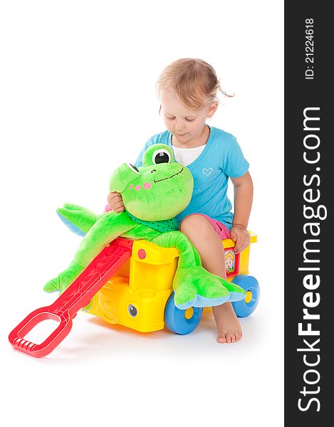Child With A Green Frog