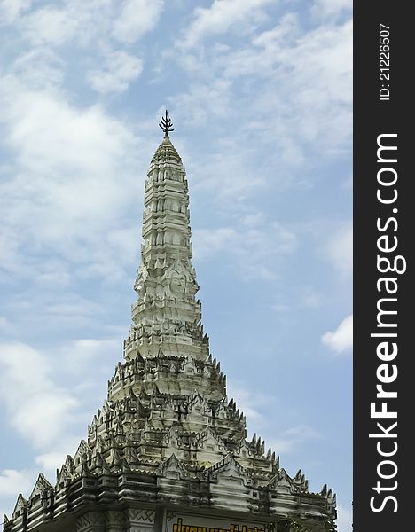 The shot of Thai Pagoda locate at Temple of the Emerald Buddha (Wat Phra Kaew). The shot of Thai Pagoda locate at Temple of the Emerald Buddha (Wat Phra Kaew)