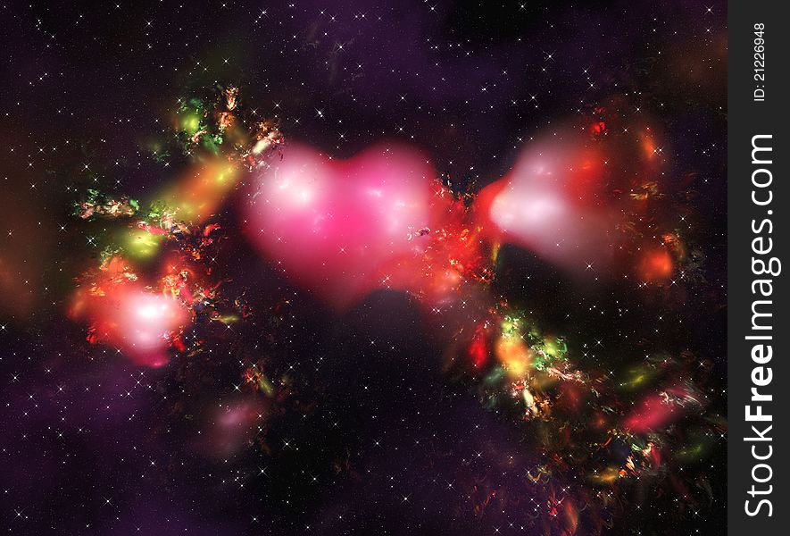 Abstract space galaxy and star fogs background