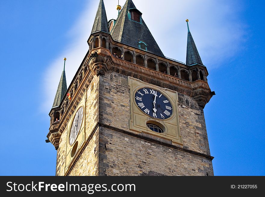 The tower of the magical city of Prague. The tower of the magical city of Prague